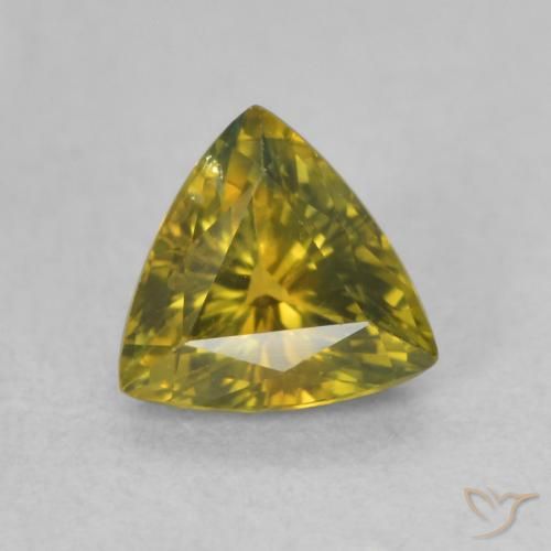 0.72ct Natural Verde floresta Safira, Trilhão, VVS-VS