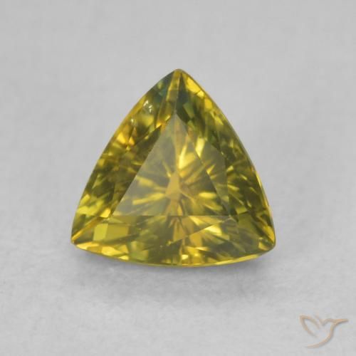 Safira Verde floresta Natural 0.72ct, Trilhão, VVS-VS