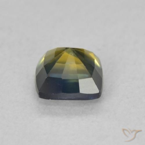Safira Verde amarelado Natural 0.67ct, Almofada, VVS-VS