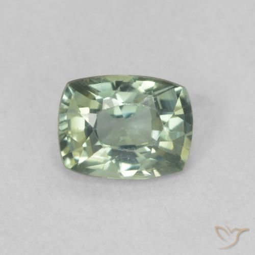 0.47ct Natural Verde Floresta Claro Safira, Almofada, VVS-VS