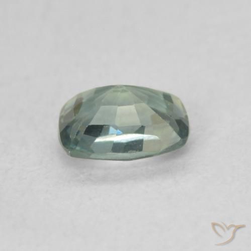 Safira Verde Floresta Claro Natural 0.47ct, Almofada, VVS-VS