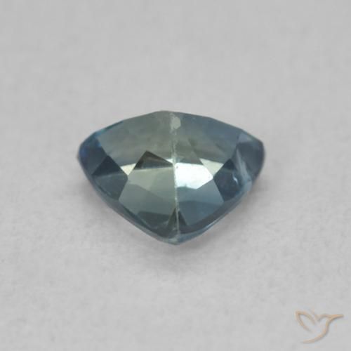 Safira Verde azulado Natural 0.56ct, Trilhão, VS