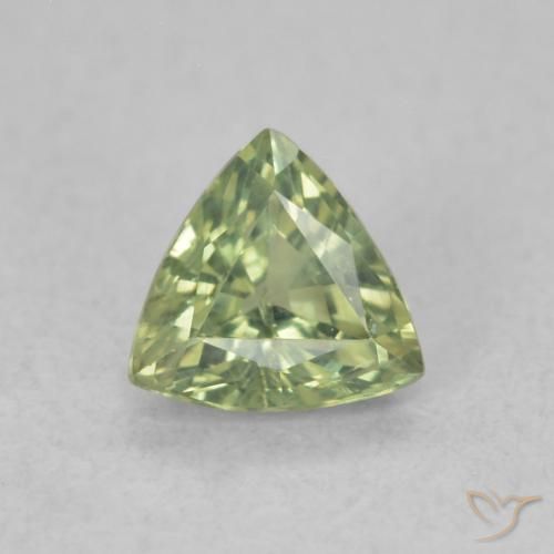 0.55ct Natural verde quente Safira, Trilhão, VS