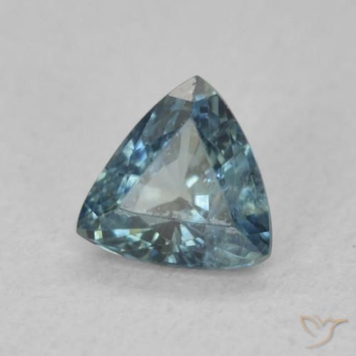 Safira Cerceta Natural 0.58ct, Trilhão, VS