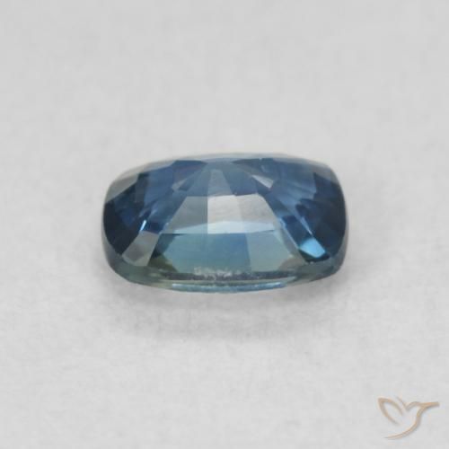 Safira Azul marinho profundo Natural 0.52ct, Almofada, VS