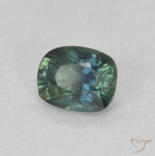 Safira Cerceta Natural 0.49ct, Almofada, VS