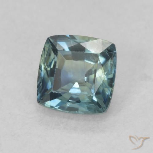 Safira Cerceta Natural 0.76ct, Almofada, VS