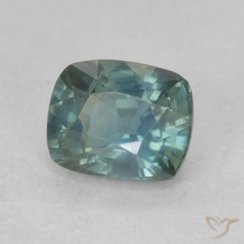 Safira Cerceta Natural 0.84ct, Almofada, VS