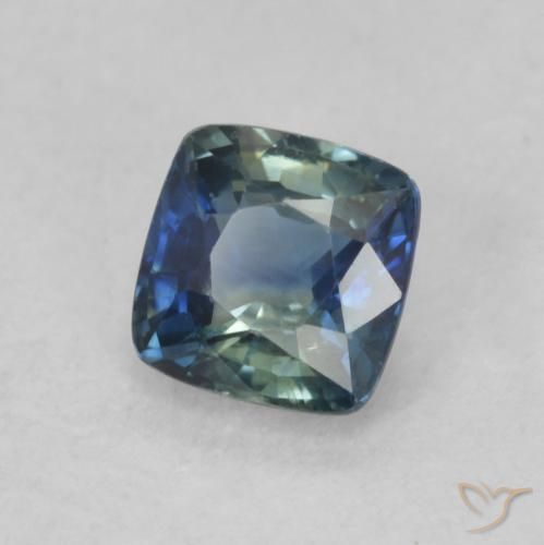 Safira Cerceta Natural 0.68ct, Almofada, VS