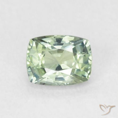 0.64ct Natural Verde Sábio Claro Safira, Almofada, VS