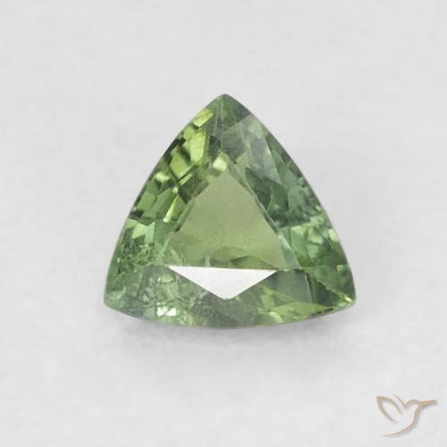 0.38ct Natural Verde médio Safira, Trilhão, VS