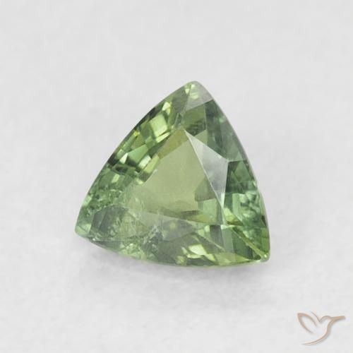 Safira Verde médio Natural 0.38ct, Trilhão, VS