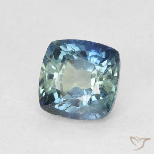 Safira Cerceta Natural 0.80ct, Almofada, VS