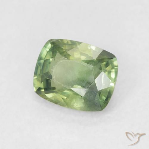 Safira Verde floresta Natural 0.67ct, Almofada, VS