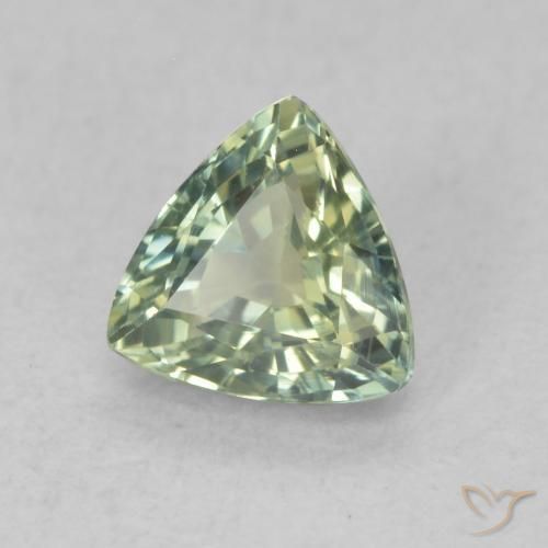 Safira Verde Sábio Claro Natural 0.76ct, Trilhão, VVS