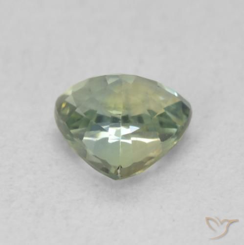 Safira Verde Sábio Claro Natural 0.76ct, Trilhão, VVS