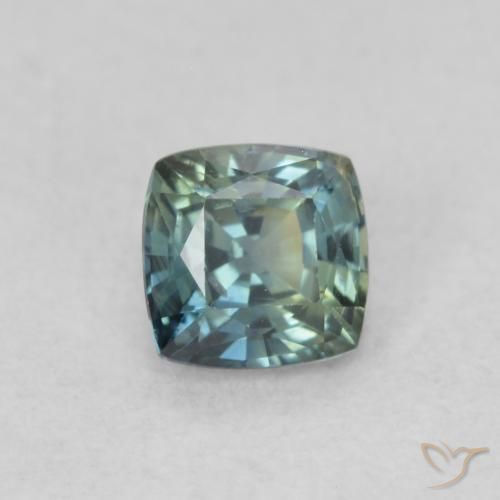 0.54ct Natural Teal Blue Safira, Almofada, VS
