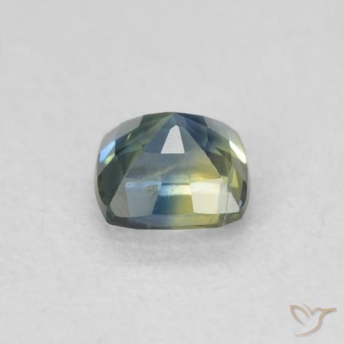 Safira Teal Blue Natural 0.54ct, Almofada, VS