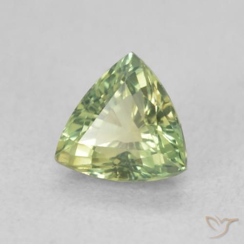 Safira verde quente Natural 0.68ct, Trilhão, VS