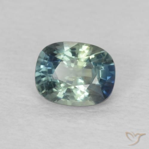 Safira Cerceta Natural 0.60ct, Almofada, VVS-VS