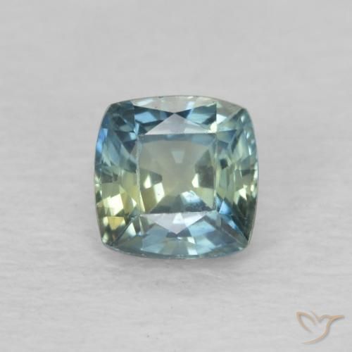 0.63ct Natural Multicolorido Safira, Almofada, VVS-VS