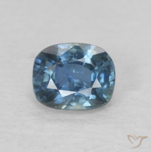 0.60ct Natural Azul marinho profundo Safira, Almofada, VS-SI