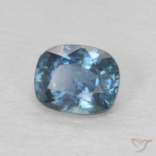 Safira Azul marinho profundo Natural 0.60ct, Almofada, VS-SI
