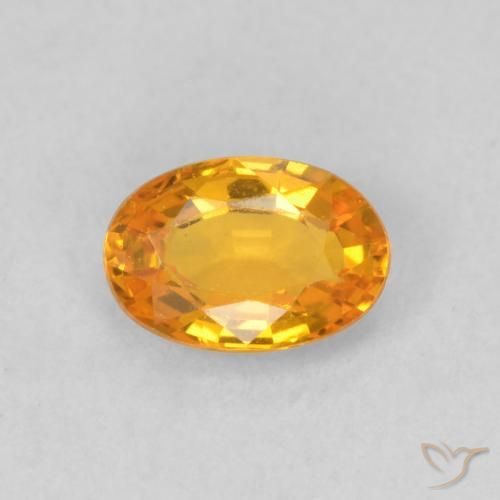 0.63ct Natural damasco laranja Safira, oval, VVS-VS