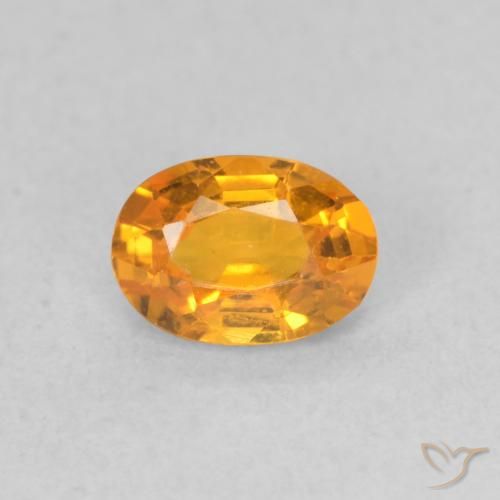 0.62ct Natural Laranja Médio Safira, oval, VVS-VS