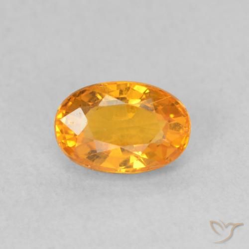 0.69ct Natural Laranja brilhante Safira, oval, VVS-VS