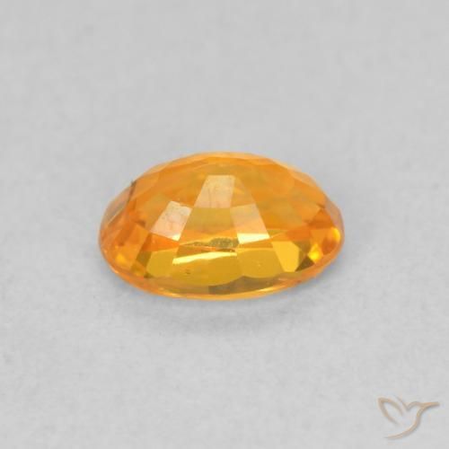 Safira Laranja brilhante Natural 0.69ct, oval, VVS-VS