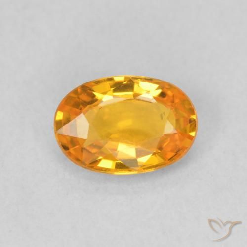 0.66ct Natural Laranja brilhante Safira, oval, VVS-VS