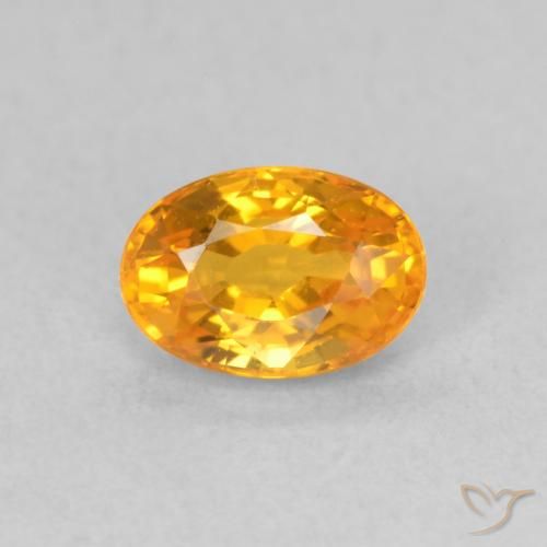 0.74ct Natural Laranja brilhante Safira, oval, VVS-VS