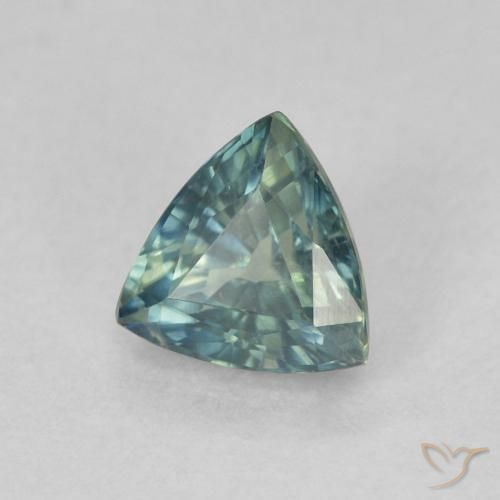 Safira Teal Blue Natural 0.73ct, Trilhão, VS