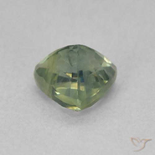 Safira Azul verde Natural 0.79ct, Trilhão, VS