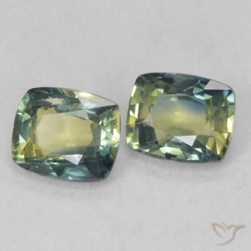 Pedras preciosas de Safira Multicolorido natural de 1.46 ct, Almofada, VS