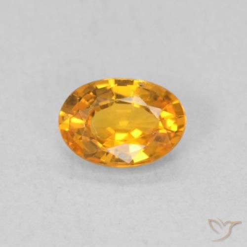 0.52ct Natural damasco laranja Safira, oval, VS