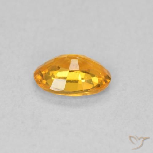 Safira damasco laranja Natural 0.52ct, oval, VS