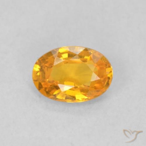 0.62ct Natural damasco laranja Safira, oval, VS