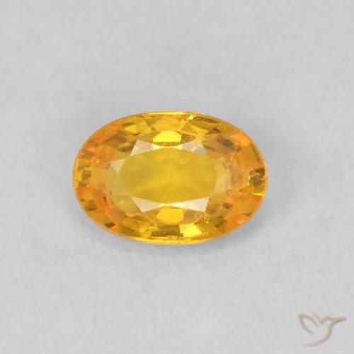 0.59ct Natural Laranja brilhante Safira, oval, VS