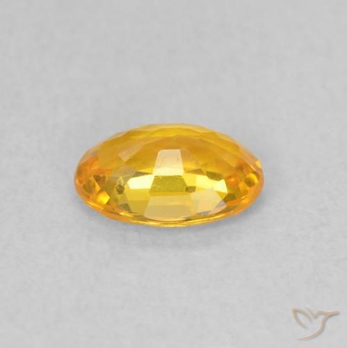 Safira Laranja brilhante Natural 0.59ct, oval, VS