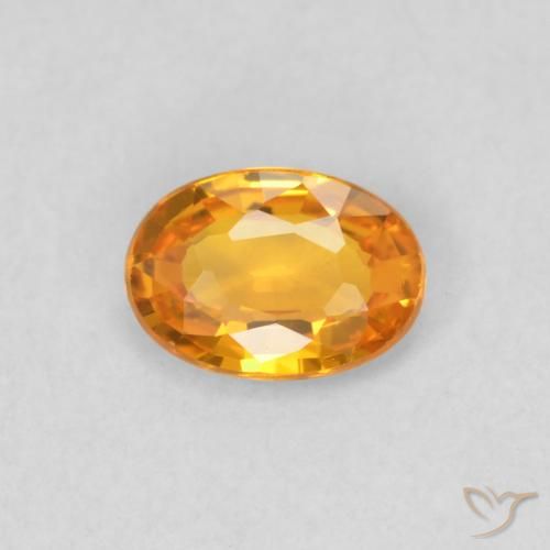 0.52ct Natural Laranja brilhante Safira, oval, VVS-VS
