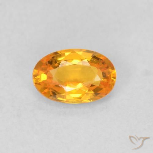 0.54ct Natural Laranja brilhante Safira, oval, VVS-VS