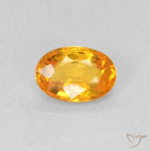 0.55ct Natural Laranja brilhante Safira, oval, VVS-VS