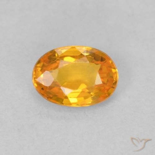 0.63ct Natural Laranja brilhante Safira, oval, VVS-VS
