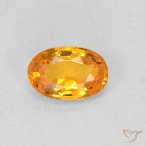 0.56ct Natural Laranja brilhante Safira, oval, VVS-VS