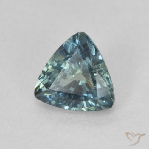 Safira Teal Blue Natural 0.93ct, Trilhão, VS