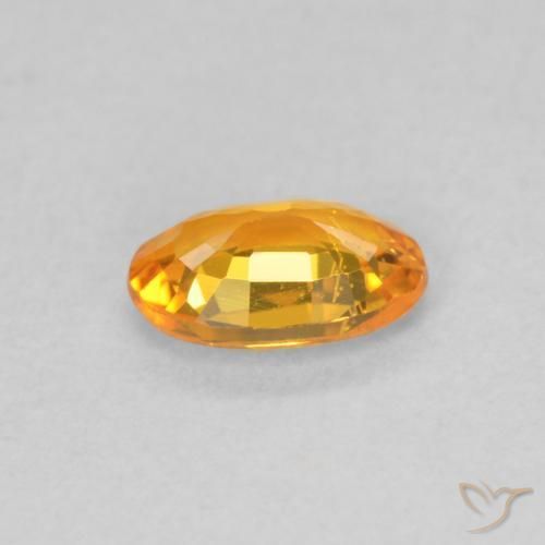 Safira damasco laranja Natural 0.50ct, oval, VVS-VS