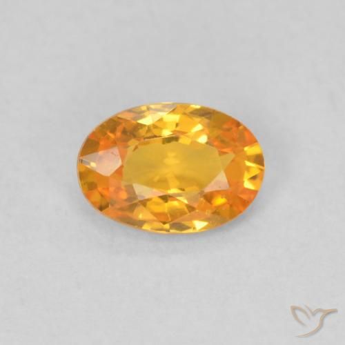 0.51ct Natural damasco laranja Safira, oval, VVS-VS