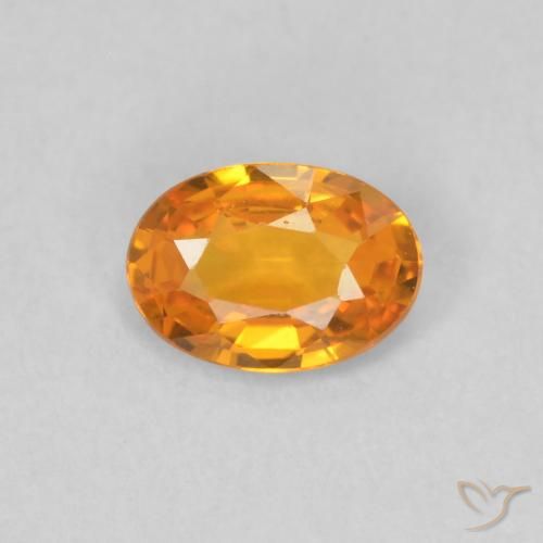 0.49ct Natural Laranja brilhante Safira, oval, VVS-VS